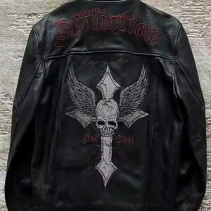 Affliction Black Bomber Jacket
